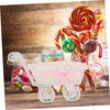SHOWERORO Imitation Rattan Carriage Candy Basket Mini Woven Flower Holder