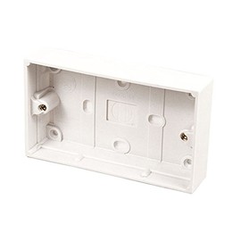 kenable Surface Mount Back Box Pattress Box 2 Gang 25mm