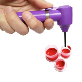 Tattoo Ink Mixer Machine Pigment Makeup Electric Eyebrow Nail Color Supply Tool Agitator Machine 100 Mixing Sticks Set-Purple