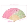 Boshiho Japanese-Style Folding Fan, Stylish, Pure Silk, Dance, Floral Pattern,