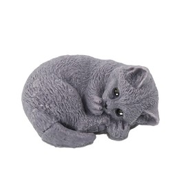 Grainrain Moldes de vela hechos a mano en 3D para hacer velas, molde de silicona para jabón de animales, moldes de vela de gato (SXY228)