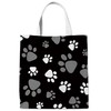 WAITPI Cute Dog Paw Mom Canvas Tote Bag Gifts for