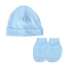 Baban Baby Newborn Hat and Baby Scratch Mittens Set -