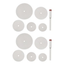 YINETTECH 10PCS Stainless Steel Cutting Saw Blade 16mm 18mm 22mm 25mm 32mm Diameter Metal Cutting Discs with 2PCS 3.0mm Mandrel Compatible with D-remel Rotary Tools