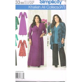 Simplicity Pattern 1733.Bb 20W - 28W Misses' and Plus Size Knit Sportswear