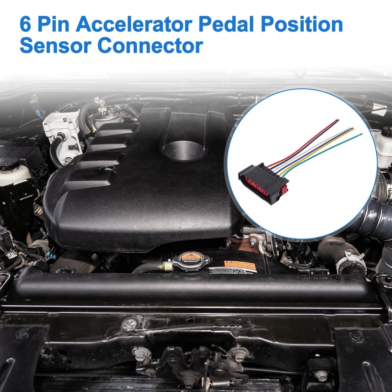 VekAuto 6 Pin No.4M5T14A464RBA Accelerator Pedal Position Sensor Connector for