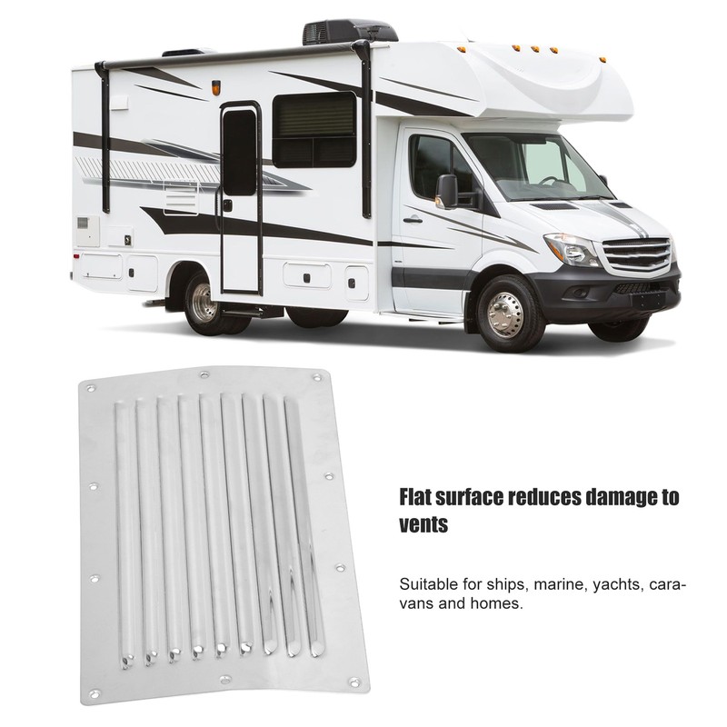 250x150mm Air Vent Louver Grill Cover Stainless Steel Duct Ventilation
