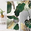 Cinbloo Green Boho 72Wx84H Shower Curtain Extra Long Mid Century