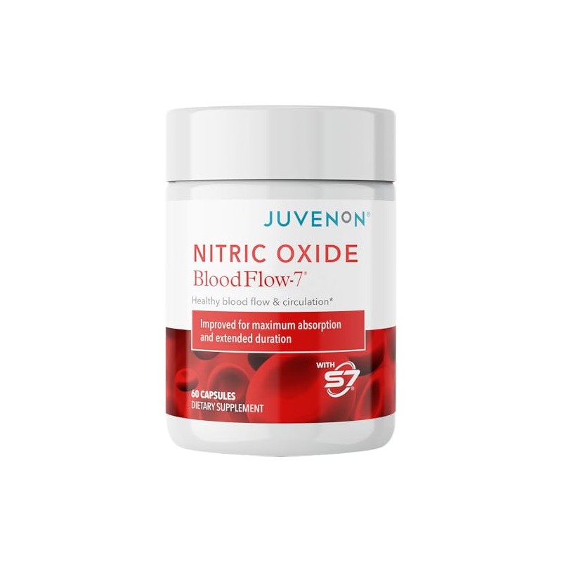 Juvenon Suplemento de óxido nítrico BloodFlow-7 con nitrosigina
