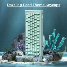 HITIME XVX PBT Keycaps, Custom Keyboard Keycaps 60 Percent, Green Cherry Profile Keycaps, 61/68/75/84/87 Gaming Mechanical Keyboard Keycaps, 97 Keys Keycaps Set