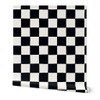 Removable Wallpaper Swatch - Retro Checkerboard Black White Checkered Custom