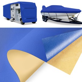 Boat Cover Repair Kit,600D Super Stick Self-Adhesive Boat Cover Patch Repair Kit for Repairing Pool Cover, RV Cover, Awning, Waterproof Heavy Duty Canvas Repair Kit Blue, 30" x 3",2 Pcs