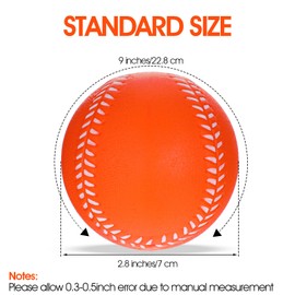 Molain 20 Pack Foam Baseballs, Soft Foam Balls for Practice Training, Unmarked Autographs Baseballs for Batting, Fielding, Hitting, Pitching (Multicolor)
