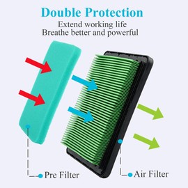 HOODELL 3 Pack GCV160 GCV190 Air Filter with Pre Cleaner - for Honda 17211-ZL8-023 HRC216 HRR216VKA HRX217 Husqvarna 7021P Craftsman Push Lawn Mower and More