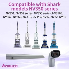 2 Pack for Shark Crevice Tool and Vacuum Dust Brush for Shark Navigator Lift-Away Vacuum Cleaner NV350, NV352, NV355, NV356E, NV370, UV440, UV440CCO, Part Number 112FFJ, 122FFJ