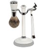 Comoy WG Mak3 Shave Set, White/Chrome