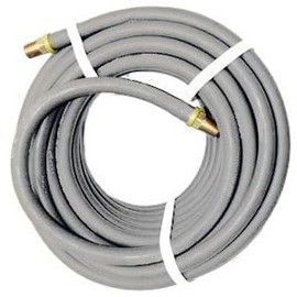 Contractor's Choice GRAY-38X025 Gray 3/8" x 25' Air Hose with 1/4" NPT Push-Lock Fittings