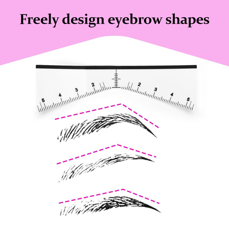 BAMTTOO Eyebrow Ruler Sticker 25 Pieces Eyebrow Mapping Shaping Sticker