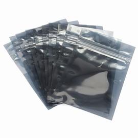 100Pcs Semi-Transparent Resealable Anti Static Bags, Mixed Sizes ESD Anti-Static Shielding Zip Lock Grip Seal Bags for Storing for Electronic and Computer Components