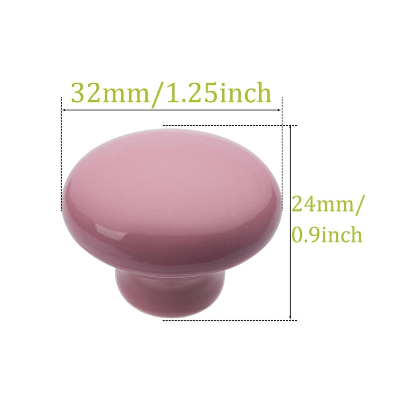 NAKUPENDA Pack of 6 Furniture Knobs, Round Ceramic Cabinet Drawer