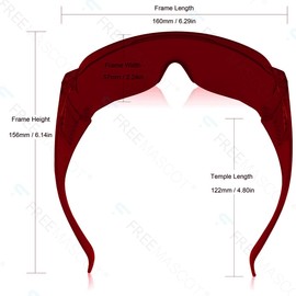 FREEMASCOT OD 4+ 190-540nm Wavelength Laser Safety Glasses for Typical 405nm, 450nm, 520nm, 532nm Laser Light for Hair Removal Laser Treatment Eye Protection Goggles