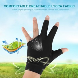 Purple Pool Gloves Left Hand Women,Billiard Gloves,Snooker Gloves,Left Hand Billiard Pool Gloves,3 Fingers Billiard Pool Snooker Cue Gloves,Billiard Accessories for Men Women Adults