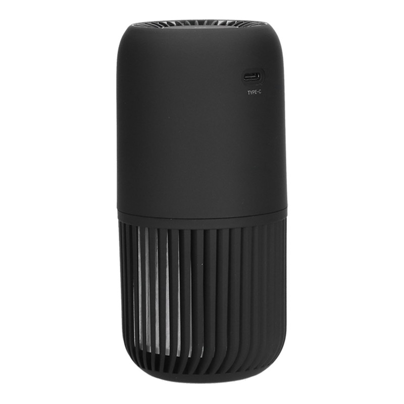 Black Air Purifier Portable USB Powered Low Noise Car Air