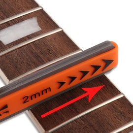Metallor Guitar Fret Crowning Files Dual Sized Compact Fret Dressing File for Standard Guitar Frets with Coarse and Fine Cutting Edges Rubber Grip Guitar Luthiers Tools Repair Tools. (2mm-Medium)