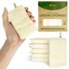 AIRNEX Natural Loofah Washing Up Sponge - Compostable and Cellulose Kitchen Sponge Set of 6 - Plastic-Free, Scratch-Free Loofah Dish Sponge - Odour-Free, Biodegradable Washing Up Sponge