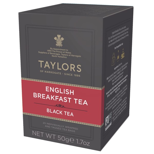 Taylors of Harrogate English Breakfast, 20 Count (Pack of 6)