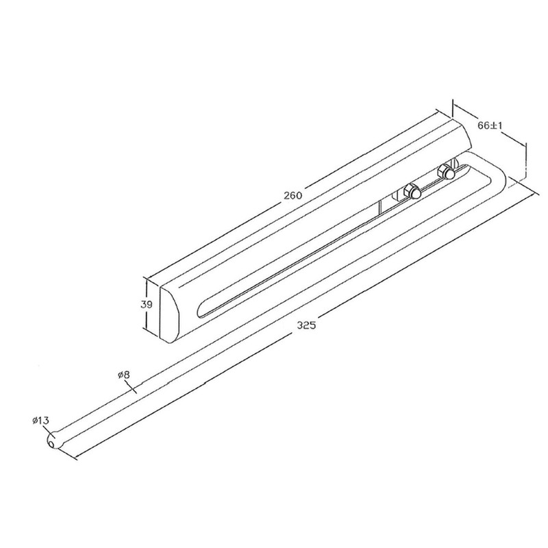 SO-TECH® Towel Rail Extendable Chrome 1-armed 325 mm Towel Holder