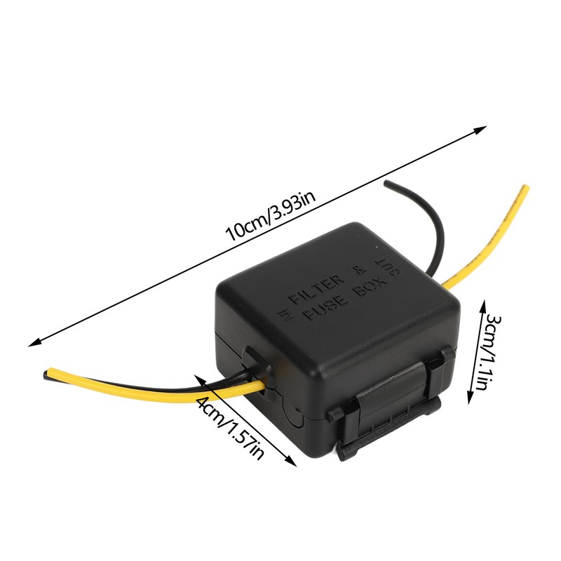 2Pcs Car Power Filter 12V Interference Proof Noises Reduction Reliable