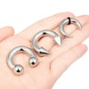 Ovxznts Large Septum Rings 2G PA Ring Horseshoe Barbell Stainless