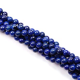 Natural Stone 4 mm Lapis Lazuli Round Crystal Energy Stone Beads Loose Gemstone DIY Smooth Beads for Bracelet Necklace Earrings Jewellery Making