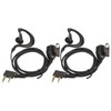 Two Way Radio Earpiece Universal K Head 2 Pin Electroplating