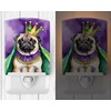 Caroline's Treasures Pug King of Mardi Gras Ceramic Night Light