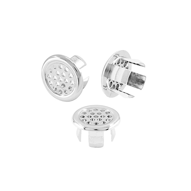 3 Pack Bathroom Sink Overflow Trim Ring, Electroplating Chrome Overflow