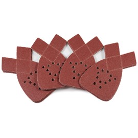 LEONTOOL 20 Pcs Mouse Sander Sandpaper 80 Grit 12 Hole Mouse Sander Pads with 2 Extra Tips for Replacement Hook and Loop Sandpaper for Mouse Sander Detail Sander Sandpaper Sanding Disc