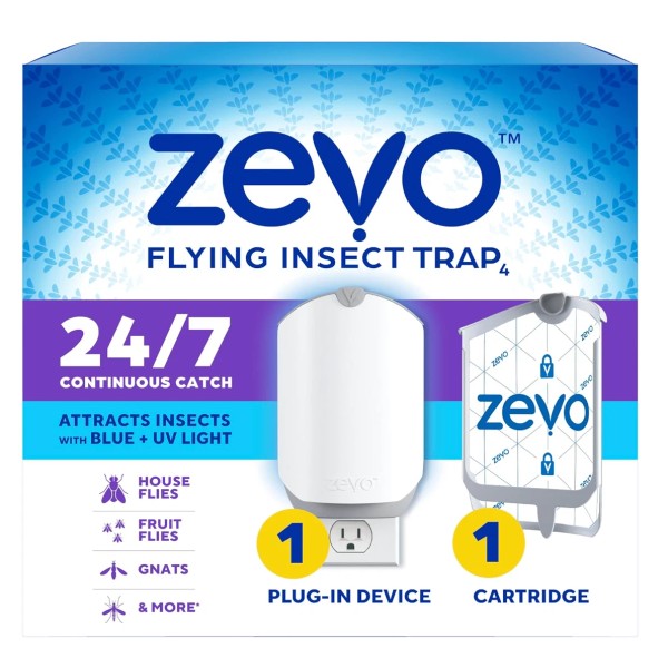 ZEVO Flying Insect Trap & Cartridge - Plug in Fly