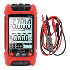 Digital Multimeter Kit Intelligent Large Screen High Accuracy Automatic Fire Prevention Tester Red