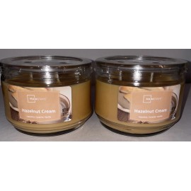 Mainstays 2 Mainstays HAZELNUT CREAM 3 Wick Jar Candles 11.5 oz each / Free Shipping