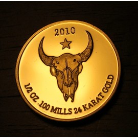 Red Cloud 2010 1/2 Ounce 100 Mills 24 Karat Gold Collector Round Free Shipping!!