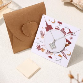 LOLIAS Sterling Silver Clover Necklace for Women Dainty 925 Silver Necklaces for Women Adjustable Charm Pendant Necklaces Silver Jewelry for Women Chain Necklace 50CM