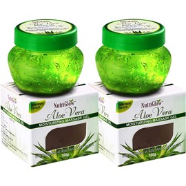 Nutriglow Gel de aloe vera ideal para la cara, el cabello, el acné, las quemaduras solares, las picaduras de insectos, las erupciones cutáneas, la piel brillante y radiante, el gel hidratante alivia la picazón y la irritación de la piel, no pegajoso, 100 