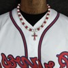 TYQSY 16-18 Inch Baseball Necklaces, Rhinestone Baseball Bead Necklace, Baseball