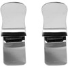 Set of 2 Chrome-Plated Hinged Stainless Steel Money Clips in