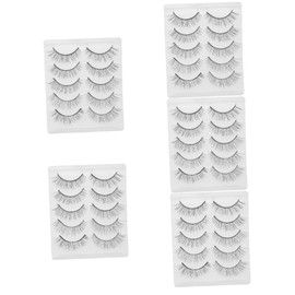 WOONEKY 5sets False Eyelashes Natural 3d Lashes Set Women Fake Lashes 5pairs*5