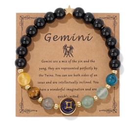 Zodiac Bracelets for Women Spirit Bracelet Manifestation 12 Constellations Healing Crystal Stone Beads Bracelet Birthday Zodiac Gifts Horoscope Spiritual Bracelet