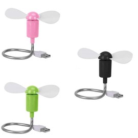 Mini Mobile USB Powered Cooling Fan Flexible Goose neck Air Blower For Desktop PC Computer Laptop Notebook Tablet 3 Pack (Pink/Green/Black)