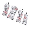 4Pcs UK Flag Print Golf Club Head Cover PU Golf